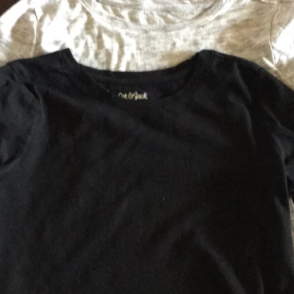 Cat & Jack long sleeve tees. Lot of 2. Size 10/12